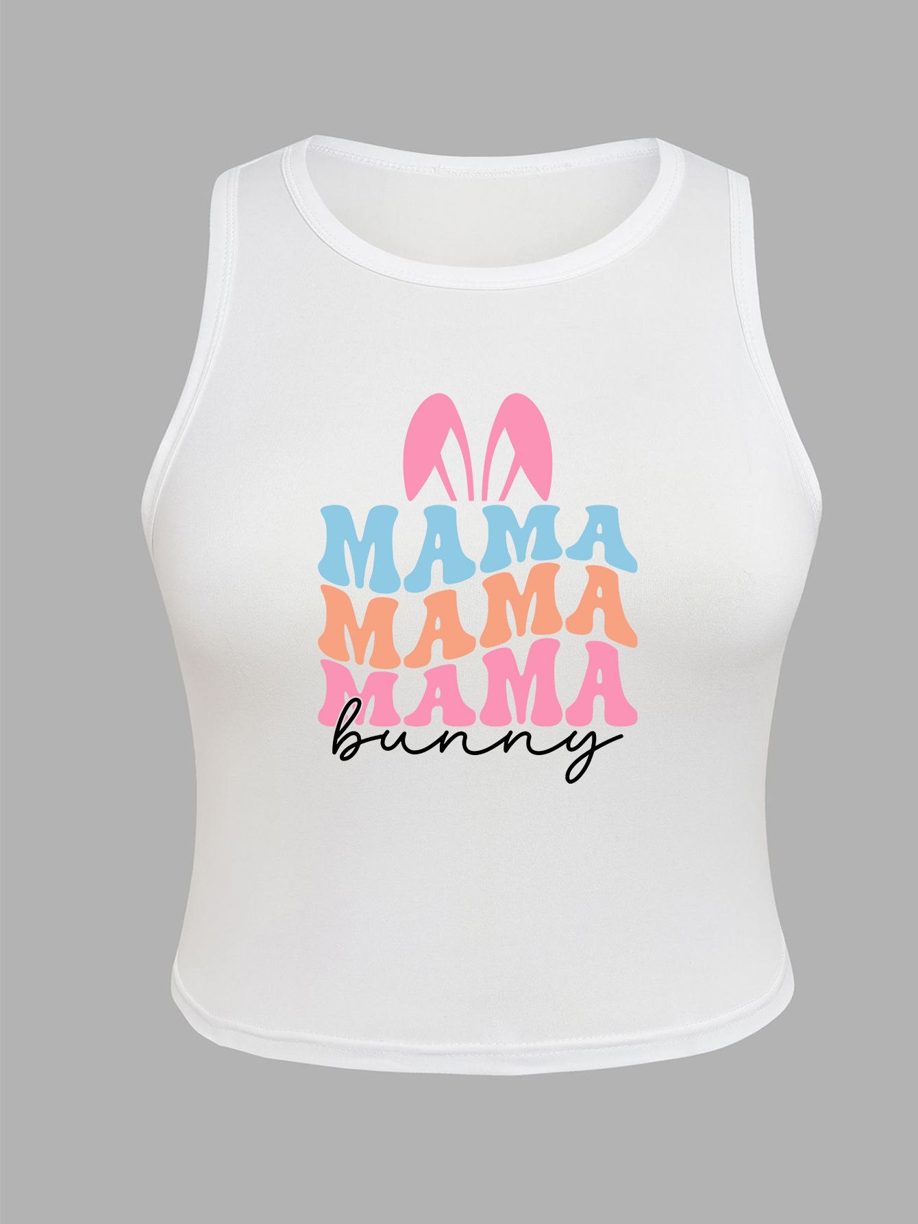 Women'S Fashion Vest Tops - Large size Easter pattern printed women's