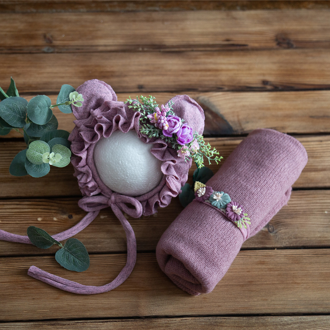 Lace Trim Cami - Newborn Stretch Knit Mohair Wrap Lace