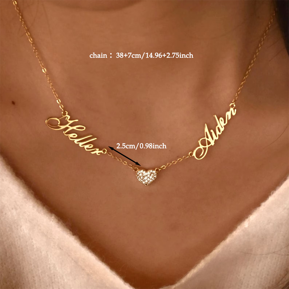 Custom Two Name Necklace For W - Women Fashion Names ulasan dan harga