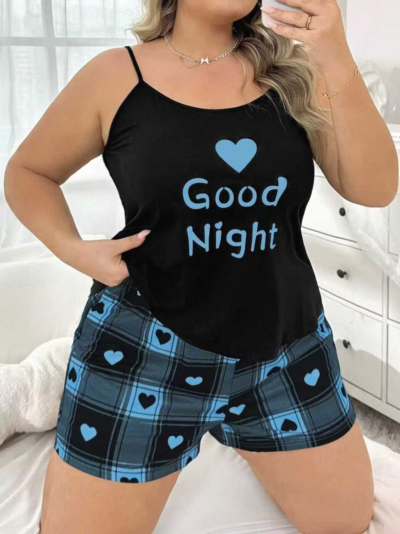 Women's Black Good Night Heart - Lace Trim Cami ulasan dan harga