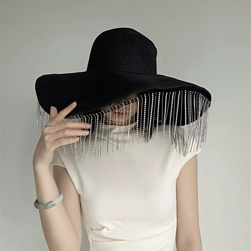 Rhinestone Tassel Oversized Br - Women Fashion Photoshoot ulasan dan harga