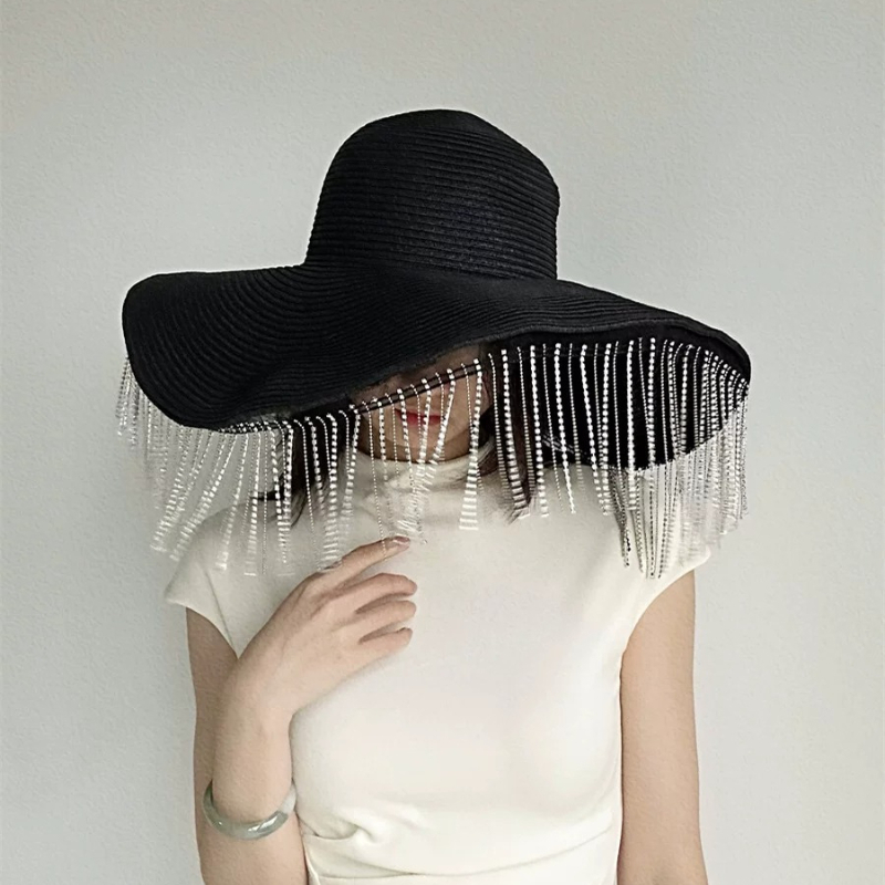 Rhinestone Tassel Oversized Br - Women Fashion Photoshoot ulasan dan harga