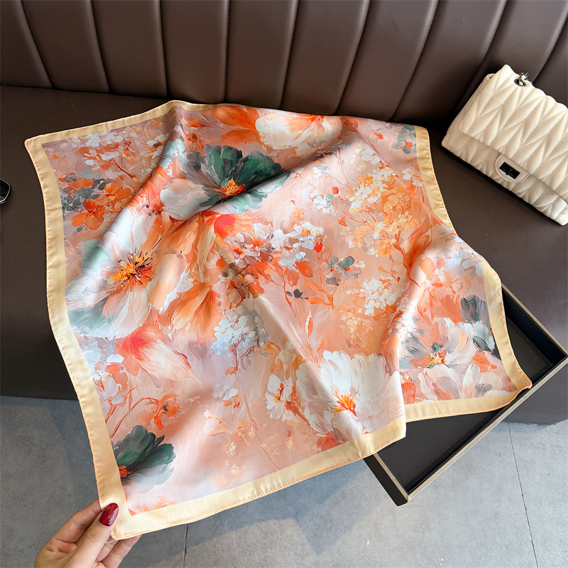 2026 New Floral Print Silk Squ - Women Fashion Necktie ulasan dan harga