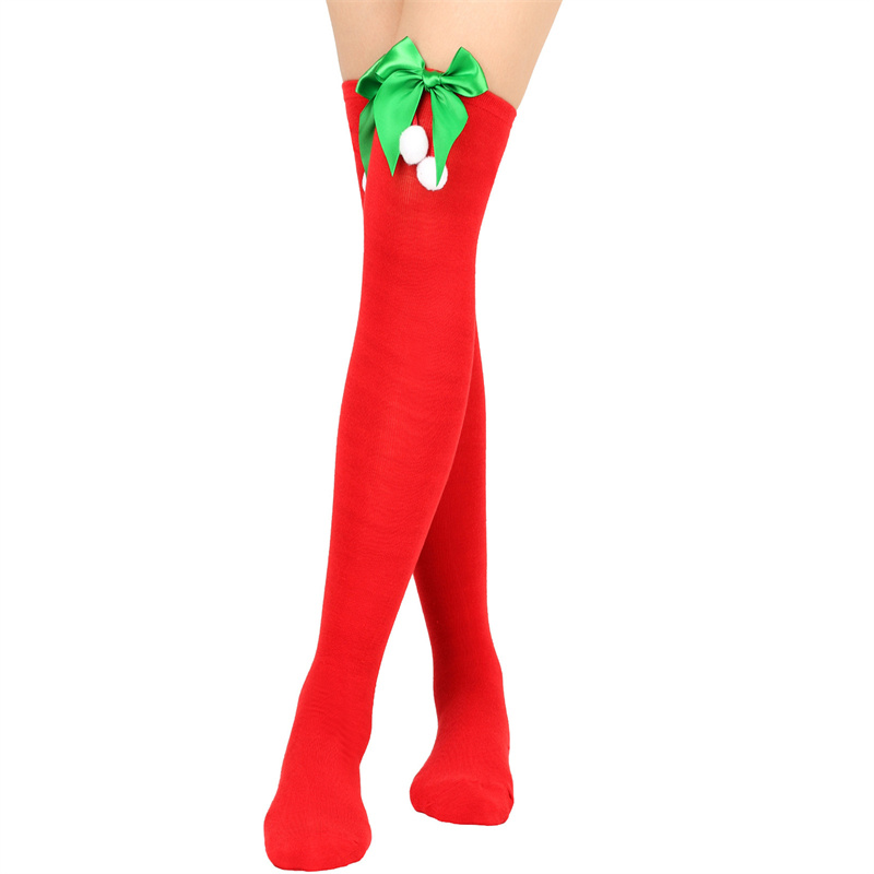 Christmas Bow Tie Knit Socks a - Women Fashion Over The Years ulasan dan harga