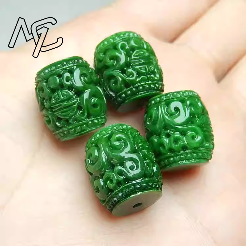 5pc Natural Green Jade Carving - Women'S Fashion Jewellery ulasan dan harga