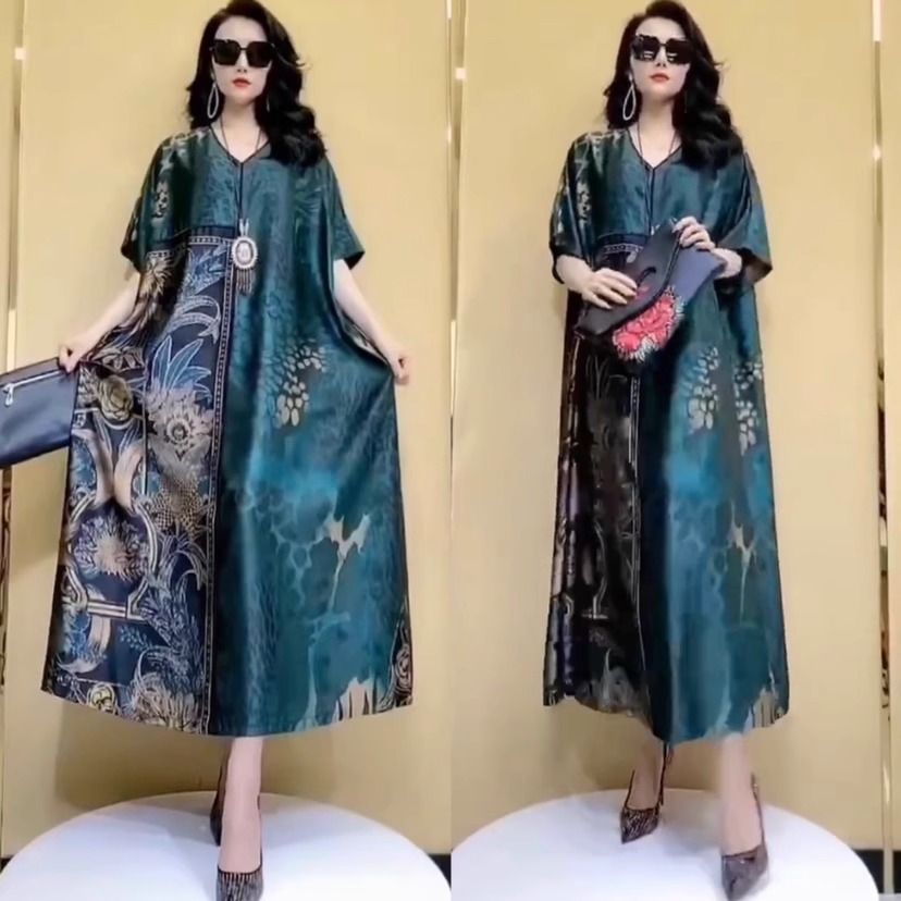 Temperament High-End Large-Siz - Women Fashion Dress Names ulasan dan harga