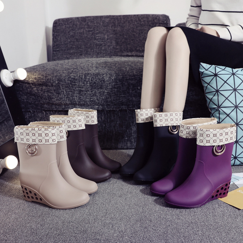 Korean Style Wedges Mid Tube R - Women'S Fashion Korea ulasan dan harga