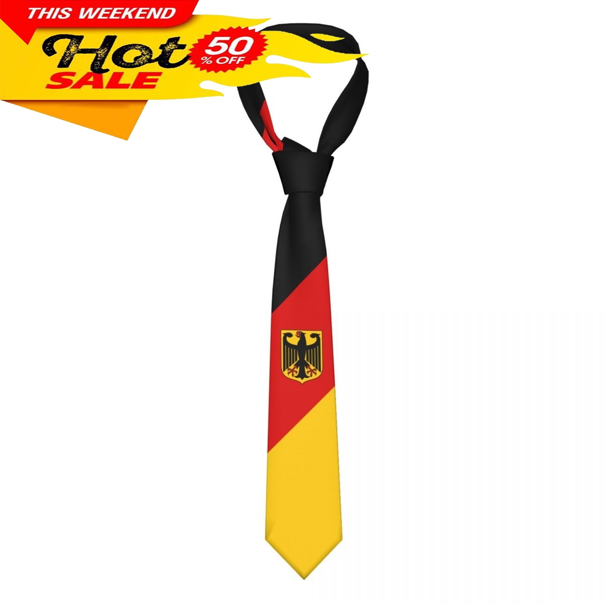 Germany Flag Tie Emblem Neckti - Women Fashion Necktie ulasan dan harga