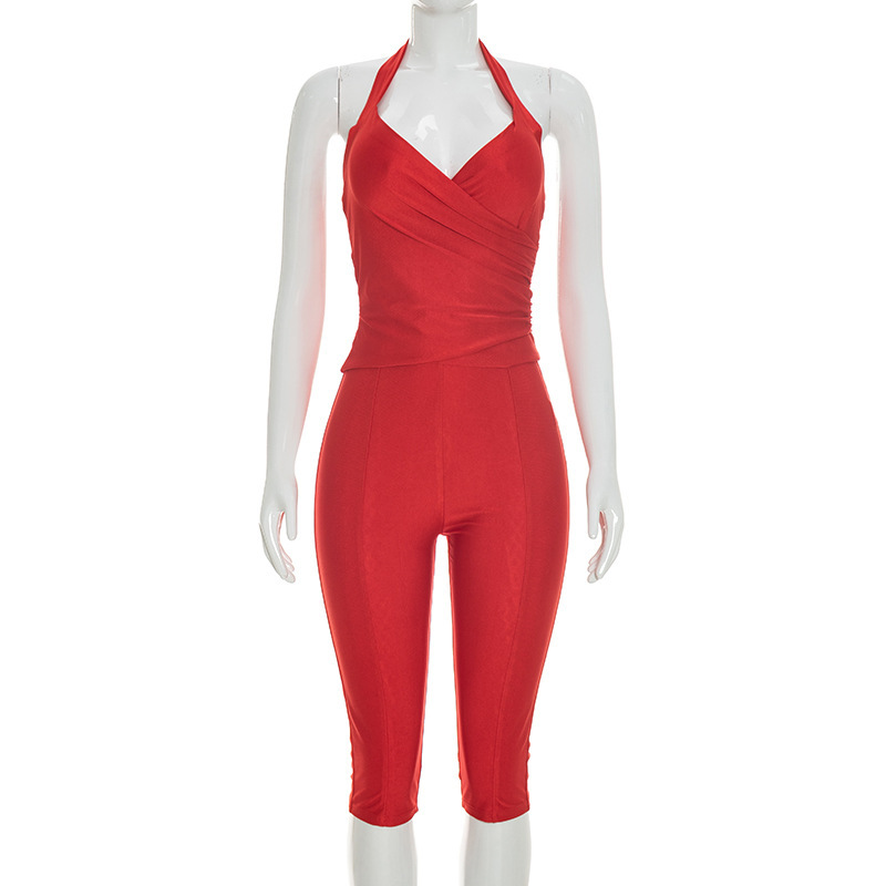 Slim 2 Piece Set Women Solid W - Lace Trim Cami ulasan dan harga