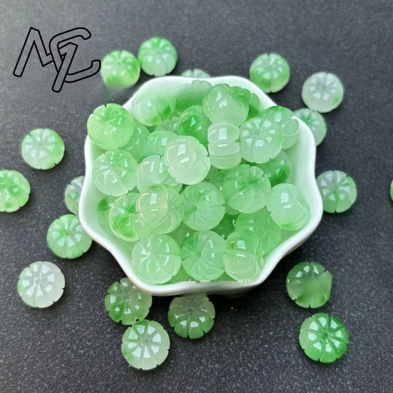 10pcs A Green Jade Pumpkin Bea - Women'S Fashion Jewellery ulasan dan harga