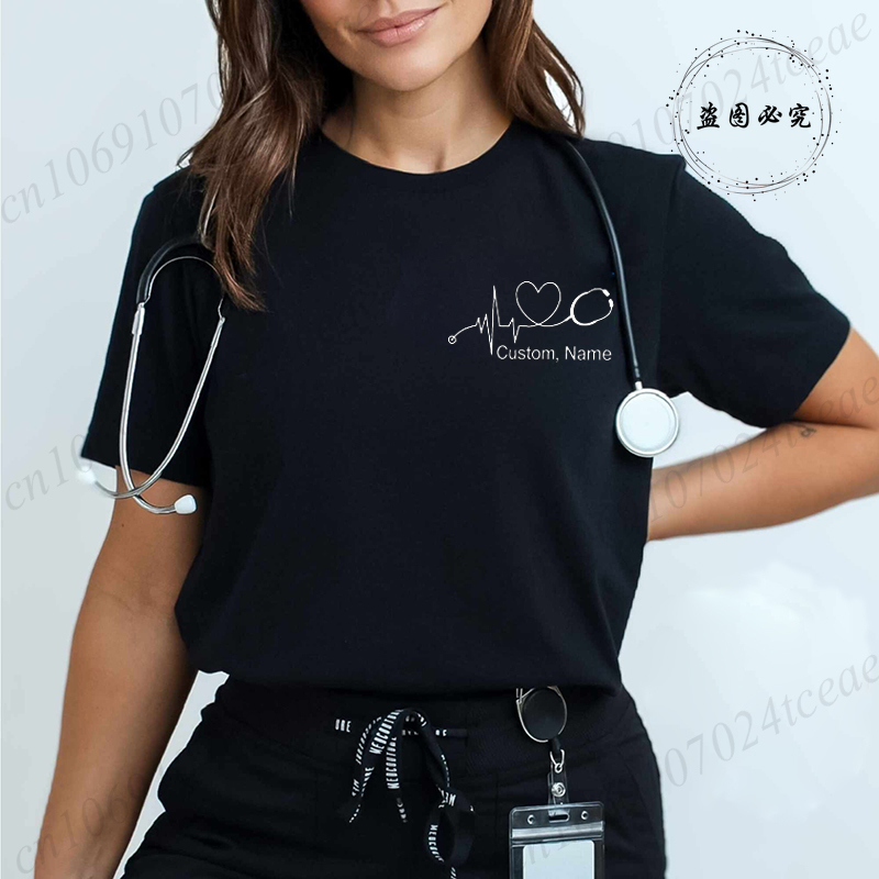 Custom Name Nurse Shirt Stetho - Women Fashion Names ulasan dan harga
