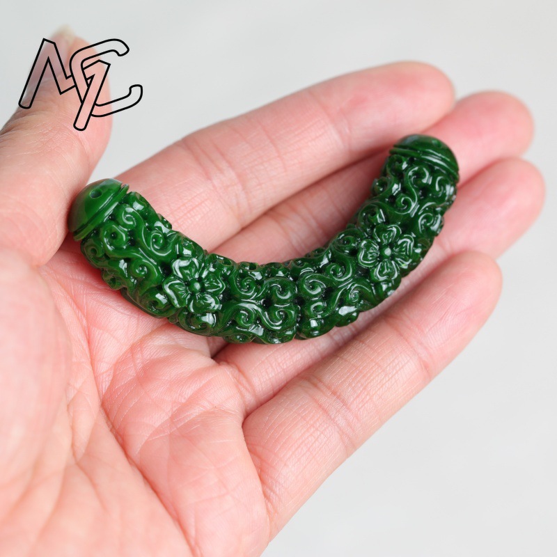 1pc Natural A Green Jade Drago - Women'S Fashion Jewellery ulasan dan harga