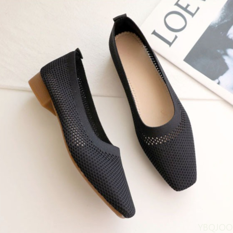 Square toe low heel soft soled - Women'S Fashion Shoes ulasan dan harga