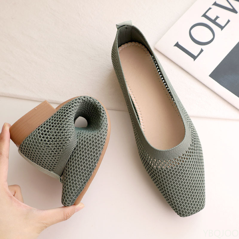 Square toe low heel soft soled - Women'S Fashion Shoes ulasan dan harga