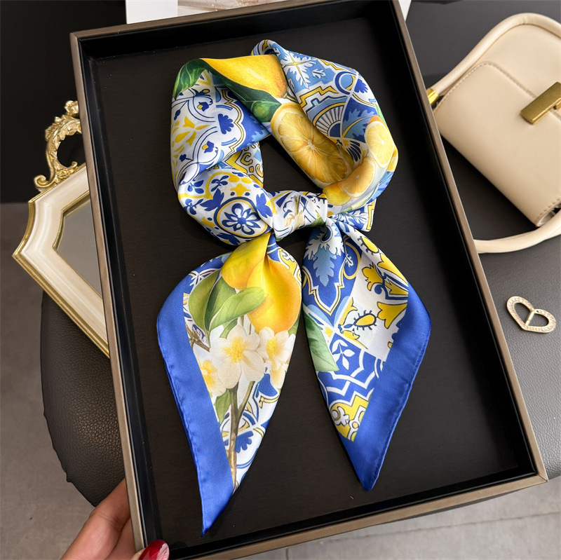 2026 New Fruit Print Silk Squa - Women Fashion Necktie ulasan dan harga