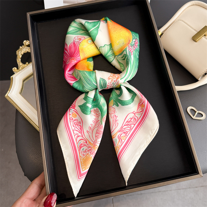 2026 New Fruit Print Silk Squa - Women Fashion Necktie ulasan dan harga