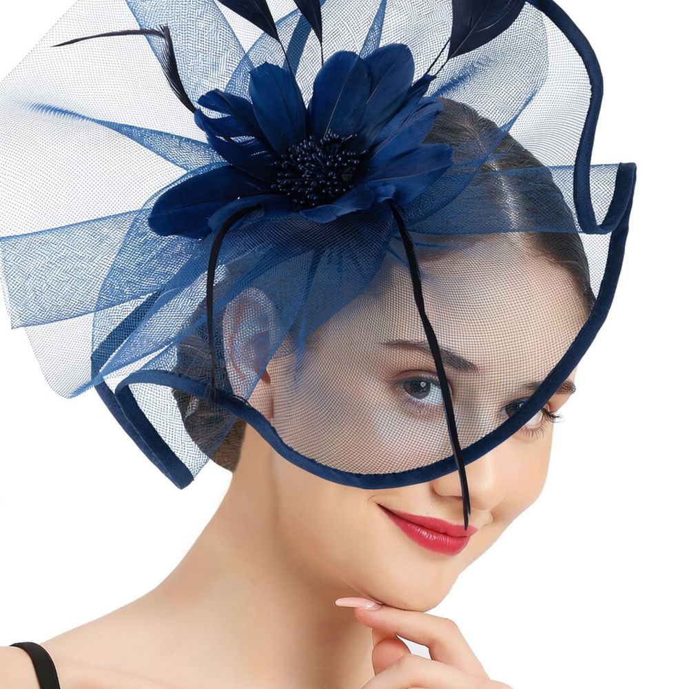 Fashion Mesh Feather Hair Acce - Women'S Fashion Kentucky Derby ulasan dan harga