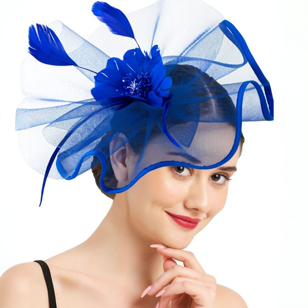 Fashion Mesh Feather Hair Acce - Women'S Fashion Kentucky Derby ulasan dan harga