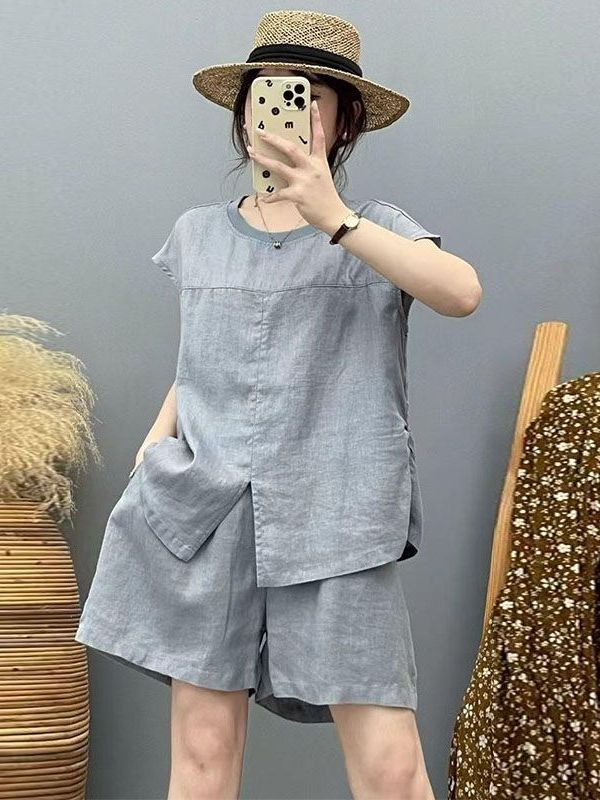 High-End Cotton Linen Set Wome - Women Fashion Over The Years ulasan dan harga