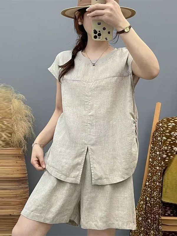 High-End Cotton Linen Set Wome - Women Fashion Over The Years ulasan dan harga