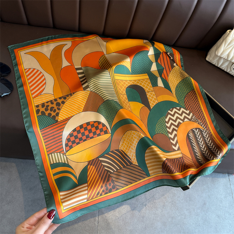2026 New Geometry Print Silk S - Women Fashion Necktie ulasan dan harga