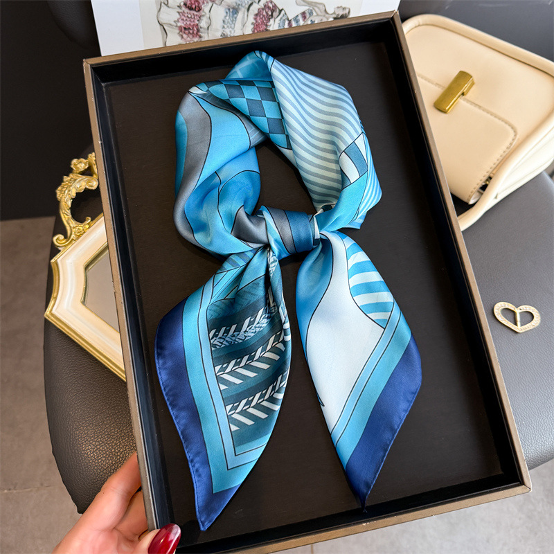 2026 New Geometry Print Silk S - Women Fashion Necktie ulasan dan harga
