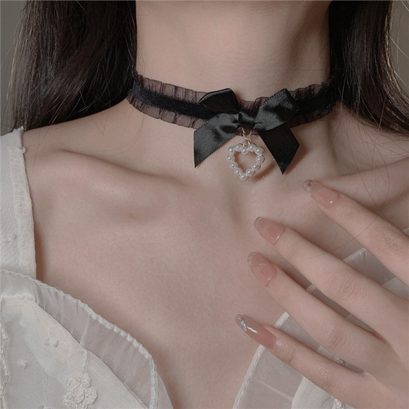 Lolita Pearl Sweet Lace Neckla - Women Fashion Photoshoot ulasan dan harga