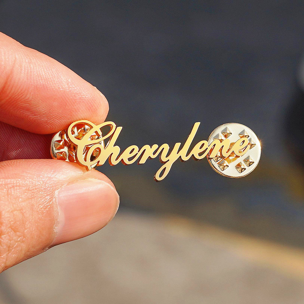 Personalized Name Brooch Monog - Women Fashion Dress Names ulasan dan harga