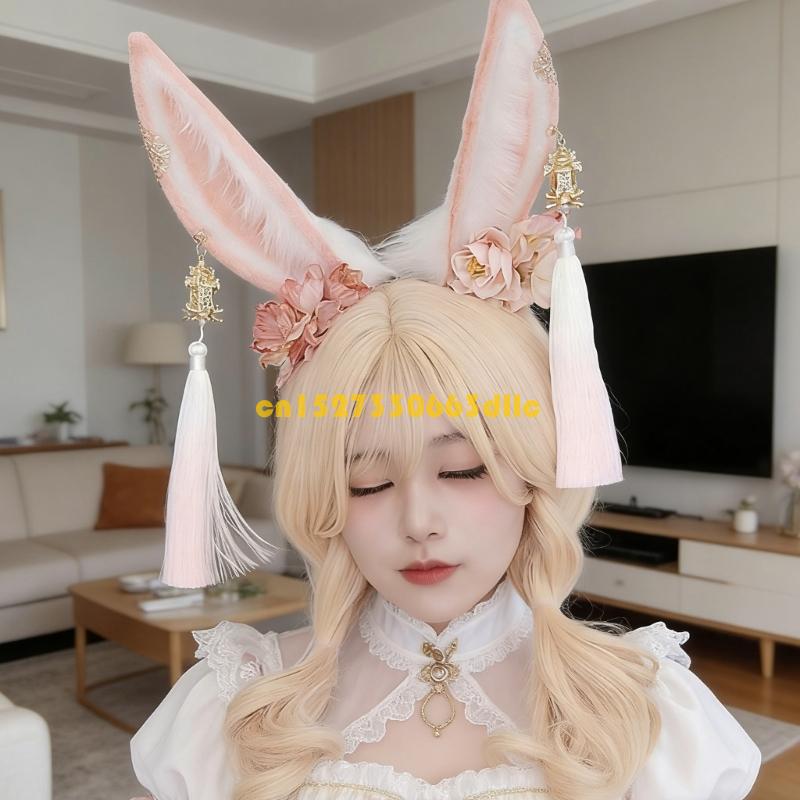 Adjustable Plush Rabbit Ears H - Women Fashion Photoshoot ulasan dan harga